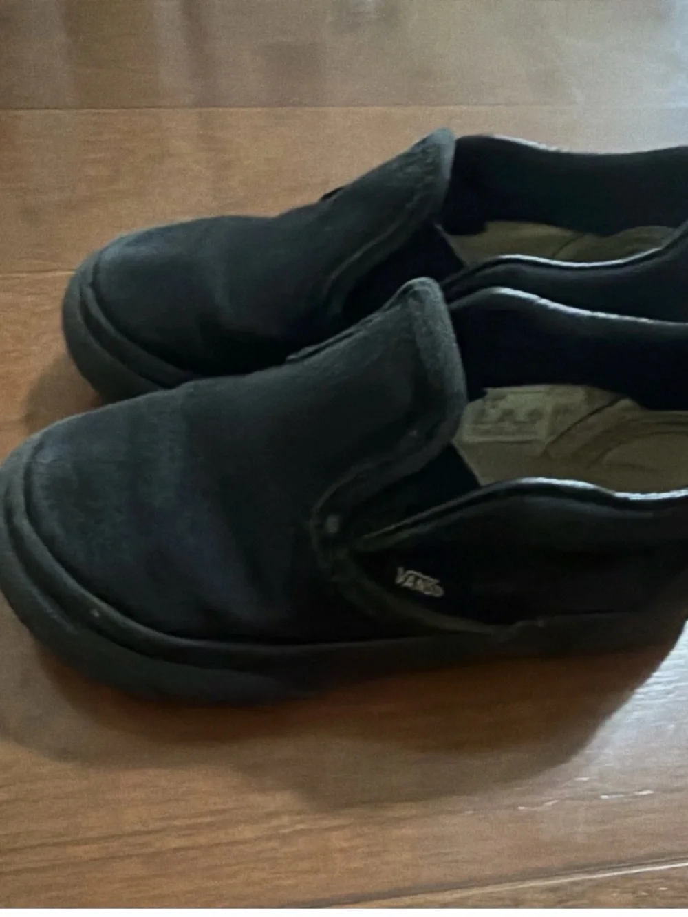 Vans Kids Black Slip-On Skate Sneakers